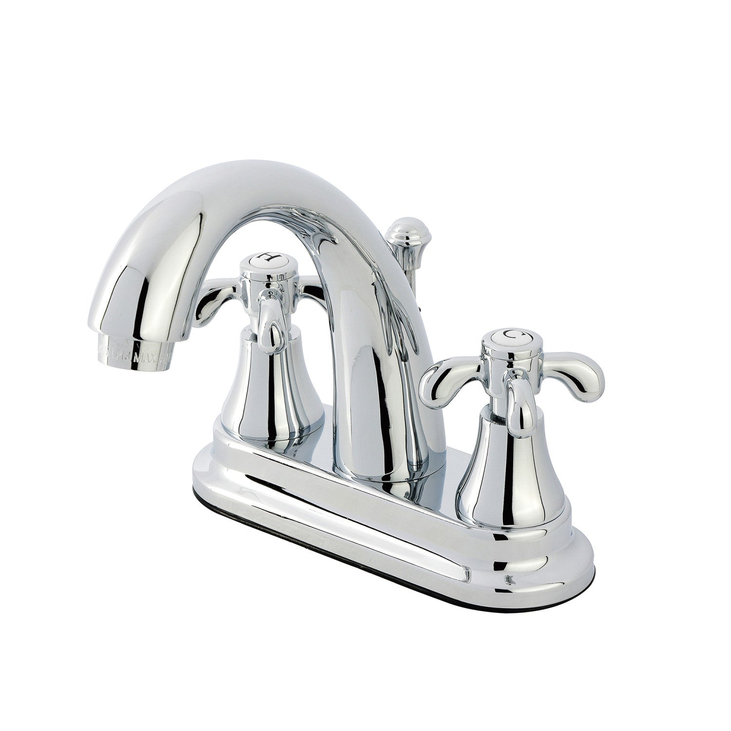 Kingston Heirloom KS7611TX - French Country Double-Handle 3-Hole Deck Mount 4-Inch Centerset Bathroom Faucet with Brass Pop-Up, Polished Chrome — image 1